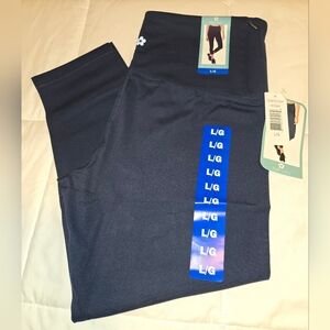 Tuff Veda Cropped (21") High Rise Navy Leggings Size Large Very Soft